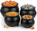 4 Pcs Large Cauldron, Black Witches Cauldron Bowl for Halloween Decor