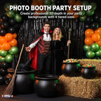 4 Pcs Large Cauldron, Black Witches Cauldron Bowl for Halloween Decor, alternate view 6