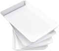 4 Pcs Large Serving Tray for Party, 15" x 10" Food Serving Platter in White