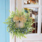 4 PCS Mini Blueberry Kitchen Cabinet Wreaths Artificial Spring Summer Farmhouse Hanging Wreaths Rustic Cedar, alternate view