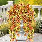 4 Pcs Outdoor Fall Decor, Artificial Mums For Outdoors, Fall Flowers Artificial For Decoration, Fake Mums Faux