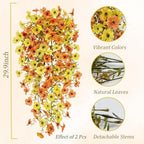 4 Pcs Outdoor Fall Decor, Artificial Mums For Outdoors, Fall Flowers Artificial For Decoration, Fake Mums Faux, alternate