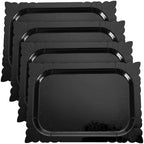 4 Pcs Rectangle Serving Trays Heavy Duty Disposable Paper Cardboard Serving Platter for Food Tea Fruit Trays
