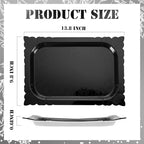 4 Pcs Rectangle Serving Trays Heavy Duty Disposable Paper Cardboard Serving Platter for Food Tea Fruit Trays, alternate view