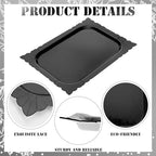 4 Pcs Rectangle Serving Trays Heavy Duty Disposable Paper Cardboard Serving Platter for Food Tea Fruit Trays, alternate view