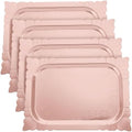 4 Pcs Rectangle Serving Trays Heavy Duty Disposable Paper Cardboard Serving Platter for Food Tea Fruit Trays
