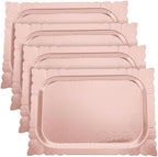 4 Pcs Rectangle Serving Trays Heavy Duty Disposable Paper Cardboard Serving Platter for Food Tea Fruit Trays