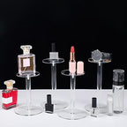 4 Pcs Round Clear Acrylic Hat Display Stands Pedestal Stand, 4 Size in Height:5.1 inch, 5.7 inch, 6.5 inch, 6.9, alternate