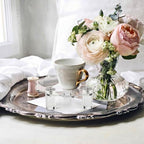 4 Pcs Scalloped Acrylic Risers Display, Clear Cake Stand in transparent, alternate view 5