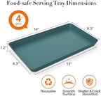 4 pcs Serving Tray for Entertaining, Serving Platters for Snacks, Fruit, Cookies, Dessert, Reusable Plastic, alternate view 3