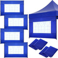 4 Pcs Sidewall for 10x10 Canopy Sidewall with Window Wall, Blue in Blue