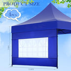 4 Pcs Sidewall for 10x10 Canopy Sidewall with Window Wall, Blue in Blue, alternate view 3