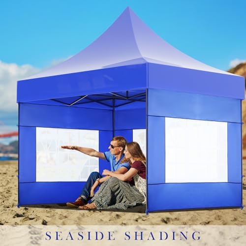 4 Pcs Sidewall for 10x10 Canopy Sidewall with Window Wall, Blue in Blue, alternate view 6