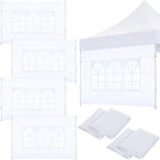 4 Pcs Sidewall for 10x10 Canopy Sidewall with Window Wall, White in White