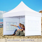 4 Pcs Sidewall for 10x10 Canopy Sidewall with Window Wall, White in White, alternate view 6