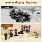 4 Pcs Silver Mirror Acrylic Display Risers, 4mm Thick Anti-Scratch Nesting Cube Stands, 6"-8" Wide Sturdy, alternate view 5