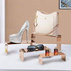 4 Pcs Stainless Steel Display Risers, Display Stand for Cupcake Dessert Perfume Purse Handbag Shoe and Funko, alternate view