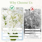 4 Pcs White Hydrangea Artificial Flowers Realistic Real Touch Latex Flower in 4 White, alternate view 4