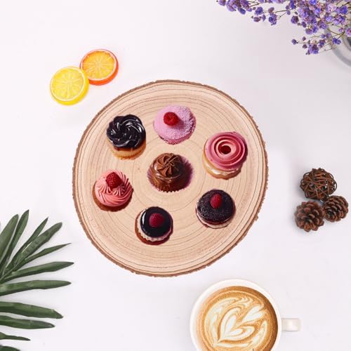 4 PCS Wood Slice with Legs, 11-13 Inch Rustic Wood Cake Stand, Ideal for Weddings Table Centerpieces, Parties, alternate view