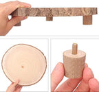 4 PCS Wood Slice with Legs, 11-13 Inch Rustic Wood Cake Stand, Ideal for Weddings Table Centerpieces, Parties, alternate view