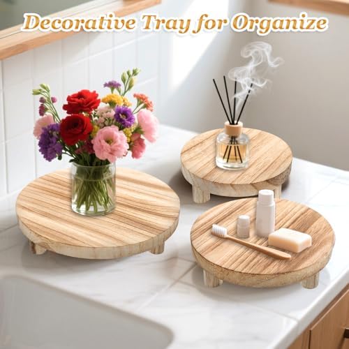 4 Pcs Wooden Risers Display Stands 5", 6", 7", 8", Brown in wood, alternate view 4