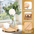 4 Pcs Wooden Risers Display Stands 5", 6", 7", 8", Brown in wood, alternate view 5