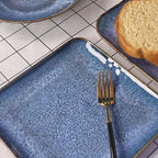 4-piece ceramic dinner plate set, suitable for steak, pasta and pizza, microwave- and dishwasher-safe, alternate view 6