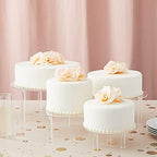 4-Piece Round Acrylic Cake Stand Set - Versatile Dessert Display - Customizable Multi-Tier Buffet Risers, alternate view 2