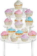 4-Piece Round Acrylic Cake Stand Set - Versatile Dessert Display - Customizable Multi-Tier Buffet Risers, alternate view 4