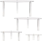 4-Piece Round Acrylic Cake Stand Set - Versatile Dessert Display - Customizable Multi-Tier Buffet Risers, alternate view 7