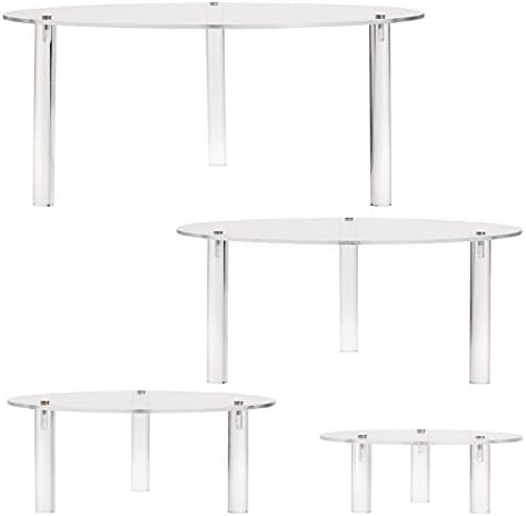 4-Piece Round Acrylic Cake Stand Set - Versatile Dessert Display - Customizable Multi-Tier Buffet Risers, alternate view 7