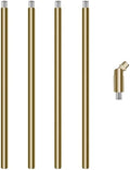 4 Pieces 12-inch M10 Threaded Extension Poles Lighting Fixture Downrods Stems & 180 Degrees Sloped Ceiling
