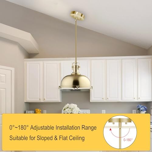 4 Pieces 12-inch M10 Threaded Extension Poles Lighting Fixture Downrods Stems & 180 Degrees Sloped Ceiling, alternate view 6
