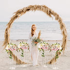 4 Pieces 28 Inch Tall Acrylic Vase Wedding Centerpieces Clear Flower Stand Column Geometric Floral Vase Elegant, alternate