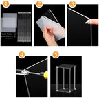 4 Pieces Acrylic Wedding Centerpieces Flower Stand, 16 Inch in Transparent, alternate view 4