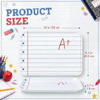 4 Pieces Back to School Serving Trays Melamine Platters in Back to School in Yellow White, alternate view 3