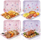 4 Pieces Butterfly Serving Trays Melamine Platters in Butterfly in Colorful