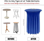 4 Pieces Cocktail Table Skirt Round Cocktail Table Covers 32 x 43 Inch Spandex Stretch High Top Table Cloth for, alternate