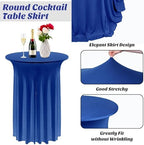4 Pieces Cocktail Table Skirt Round Cocktail Table Covers 32 x 43 Inch Spandex Stretch High Top Table Cloth for, alternate