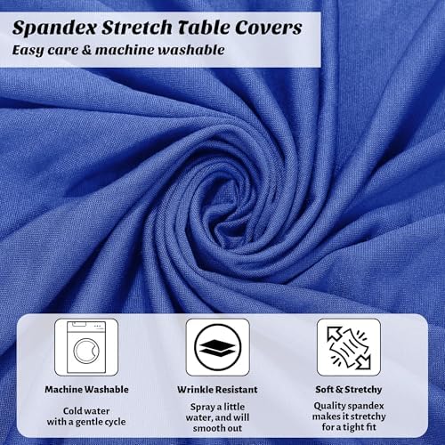 4 Pieces Cocktail Table Skirt Round Cocktail Table Covers 32 x 43 Inch Spandex Stretch High Top Table Cloth for, alternate