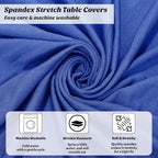 4 Pieces Cocktail Table Skirt Round Cocktail Table Covers 32 x 43 Inch Spandex Stretch High Top Table Cloth for, alternate