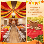 4 Rolls 100FT x 54IN Fall Plastic Tablecloth Roll with Slide Cutter Box, alternate view 2