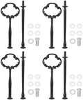 4 Set 2-Tier Cupcake Stand Hardware Handles, Zinc alloy Cake Plate Stand Handle Fittings with Screws for DIY