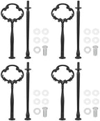 4 Set 2-Tier Cupcake Stand Hardware Handles, Zinc alloy Cake Plate Stand Handle Fittings with Screws for DIY