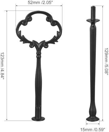 4 Set 2-Tier Cupcake Stand Hardware Handles, Zinc alloy Cake Plate Stand Handle Fittings with Screws for DIY, alternate view