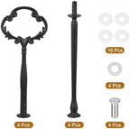 4 Set 2-Tier Cupcake Stand Hardware Handles, Zinc alloy Cake Plate Stand Handle Fittings with Screws for DIY, alternate view