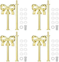 4 Set 2-Tier Cupcake Stand Hardware Handles, Zinc Alloy Cake Plate Stand Handle Fittings with Screws for DIY