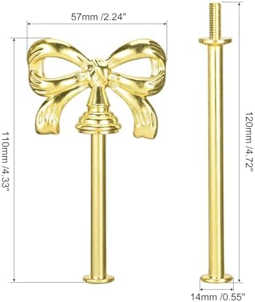 4 Set 2-Tier Cupcake Stand Hardware Handles, Zinc Alloy Cake Plate Stand Handle Fittings with Screws for DIY, alternate view