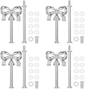 4 Set 2-Tier Cupcake Stand Hardware Handles, Zinc Alloy Cake Plate Stand Handle Fittings with Screws for DIY