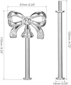 4 Set 2-Tier Cupcake Stand Hardware Handles, Zinc Alloy Cake Plate Stand Handle Fittings with Screws for DIY, alternate view